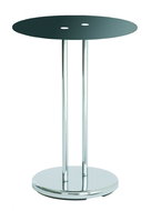 Raymond Side Table, 55cm, Black/Chrome - Side Table