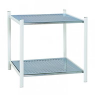 Shelf with 2 Sven Shelves, 41cm, White/Silver - Shelving Unit