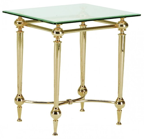 Side table Birge I., 53 cm, gold / clear - Side Table - Main image