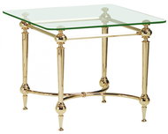 Birge coffee table, 56 cm, gold / clear - Coffee Table