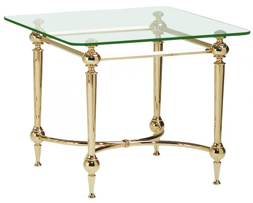 Birge coffee table, 56 cm, gold / clear - Coffee Table - Main image
