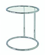 Bedside table Karin, 55 cm, silver / clear - Night Stand
