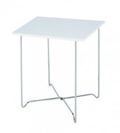 Nash coffee table, 51 cm, white / chrome - Coffee Table