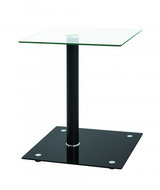 Shiloh Side Table, 52cm, Clear/Black - Side Table