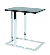 Jermaine Coffee Table, 58cm, Black/Chrome - Coffee Table