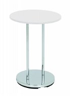 Odkladací stolík Raymond, 55 cm, biely/chróm - Odkladací stolík