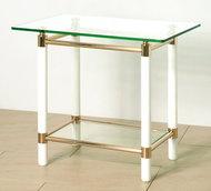 Terrell Coffee Table, 42cm, White/Gold - Coffee Table