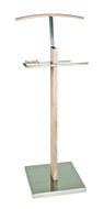 Dumb valet/dress rack Jovanni, 110 cm, oak / stainless steel - Clothes Hanger