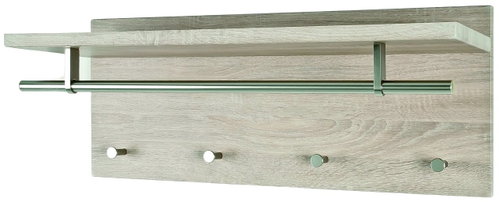 Kylenia Wall Shelf, 75cm, Oak/Stainless-steel - Shelf - Main image