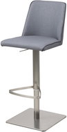 Bar stool on stainless steel base Ajka, gray - Bar Stool