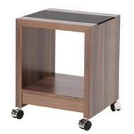 Side table Aldo, 45 cm, walnut / black - Side Table