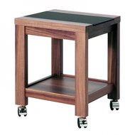 Side table Aldo, 45 cm, walnut / black - Side Table