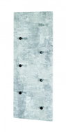 Dilan Wall Rack, 80cm, Concrete/Chrome - Coat Hanger