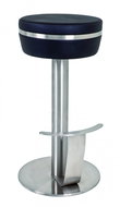 Bar Stool Telida, 78cm, Stainless-steel/Black - Bar Stool