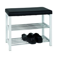 Bench with Tessa Shoe Rack, 57cm, Black/White - Bench