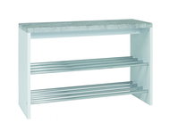 Zona II. Bench with Shoe Rack, 81cm, Concrete / White - Bench