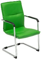 BHM Germany Hudson s podrúčkami, syntetická koža, zelená - Konferenčná stolička