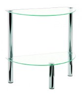 Side Table Jaylen II., 47cm, Clear/Chrome - Side Table