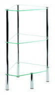 Jaydon Shelf, 77cm, Clear/Chrome - Shelving Unit