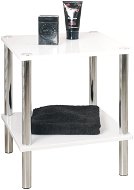 Finley Side Table, 47cm, White / Chrome - Side Table