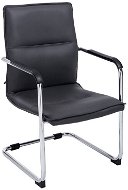 BHM GERMANY Hudson s podrúčkami, syntetická koža, čierna - Konferenčná stolička