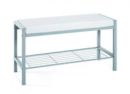 Bench with Eliana shoe box, 80 cm, white - Bench