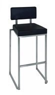 Tavia bar stool, 101 cm, stainless steel / black - Bar Stool