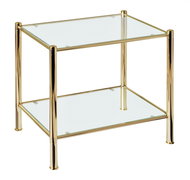 Dixi Coffee Table, 54cm, Gold/Clear - Coffee Table