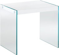 Gero Side Table, 35cm, White/Clear - Side Table