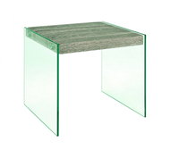 Side table Heron, 35 cm, clear / oak - Side Table
