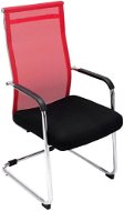 BHM GERMANY Rendy s podrúčkami, červená - Konferenčná stolička