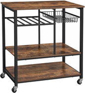 Stella Mobile Shelf, 86.5cm, Brown/Black - Storage Box