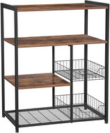 Artenat Stella mobile shelf, 95 cm, brown / black - Shelving Unit