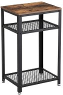 Odkladací stolík Stella, 75 cm, hnedý/čierny, nosnosť 10 kg - Odkladací stolík