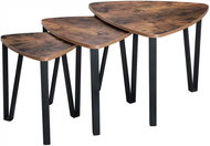 Victor Side Table (SET of 3), 58.6cm, Brown/Black - Side Table