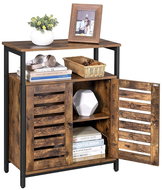 Chest of drawers Stella I., 80 cm, brown / black - Chest of Drawers