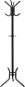 Vešiak Stojanový vešiak klasický, čierny 49 × 176 × 49 cm - Věšák