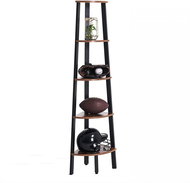 Corner shelf Honey, 159 cm, brown - Shelving Unit