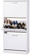 Shoe box with 3 folding drawers Zora, 123.5 cm - Shoe Rack