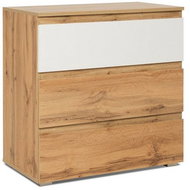 Chest of 3 drawers Picture, 80 cm, oak / white - Chest of Drawers