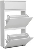 Picture Shoe Rack with 2 Folding Drawers, 109cm - Shoe Rack