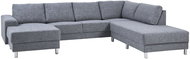 Corner sofa, right with Carlton lounger, 286 cm, gray - Couch