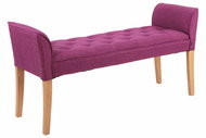 Bench/Chaise Longue Nefertiti, 133cm, Light Base, Purple - Lounge