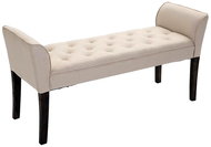 Bench/Chaise Longue Nefertiti, 133cm, Dark Base, Cream - Lounge
