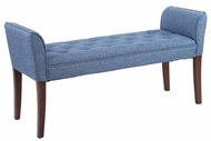 Bench/Chaise Longue Nefertiti, 133cm, Dark Base, Blue - Lounge
