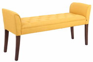 Bench/Chaise Longue Nefertiti, 133cm, Dark Base, Yellow - Lounge