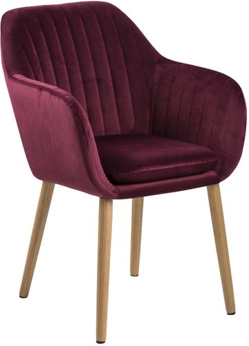Milla Conference Chair with Quilting, Burgundy - Dining Chair - Main image