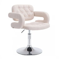 Resty Swivel Chair, Textile, Beige - Armchair