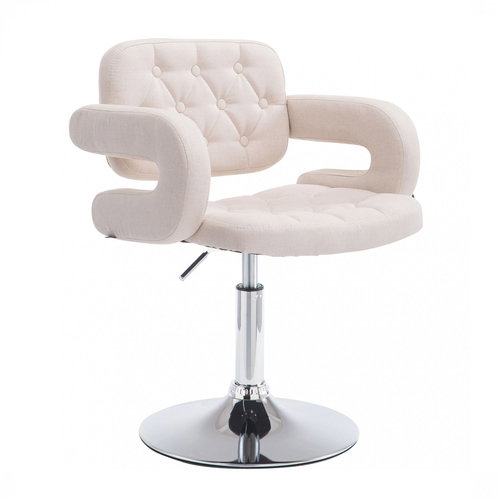 Resty Swivel Chair, Textile, Beige - Armchair - Main image