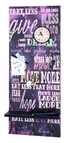 Wall shelf with 10 Danny hooks, 100 cm - Shelf - Main image
